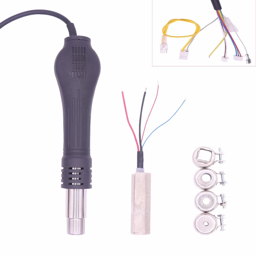 

Free Shipping Hot Air Desoldering Gun + Heater + Nozzles for SAIKE machine 909d 952d 852D+ 898D 220V/110V