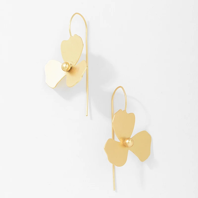 Новинка 2018 женские большие серьги-Крючки без лихорадки в виде клевера серьги