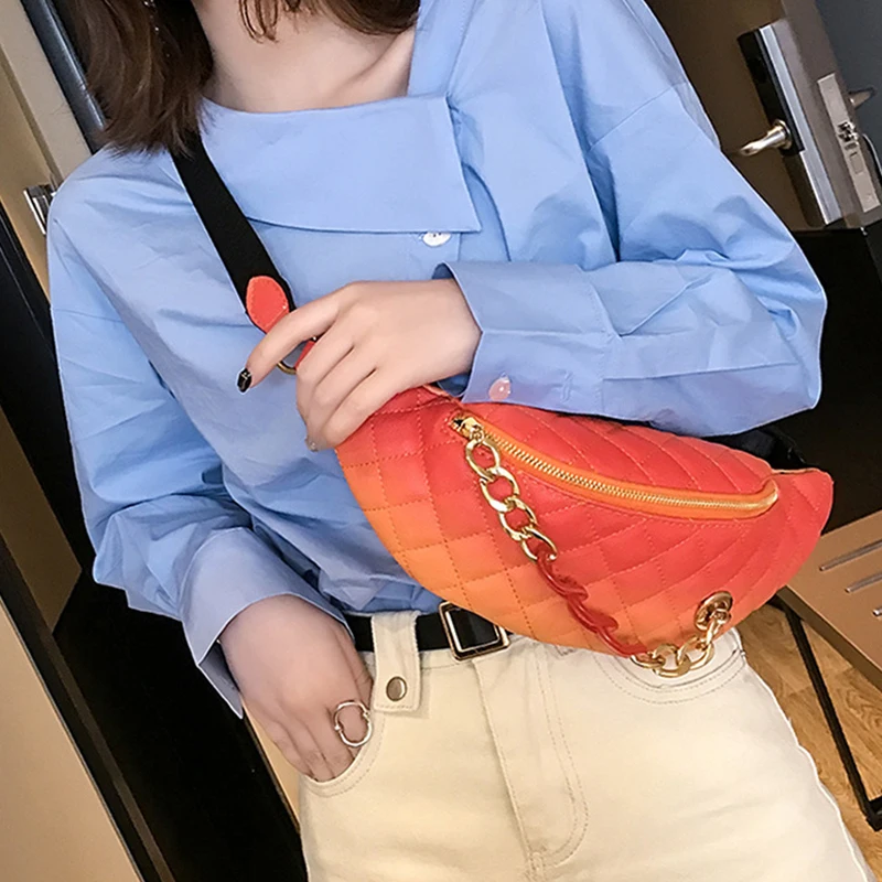 2019 новая швейная нить карманы Европа и Америка модная нагрудная сумка простая