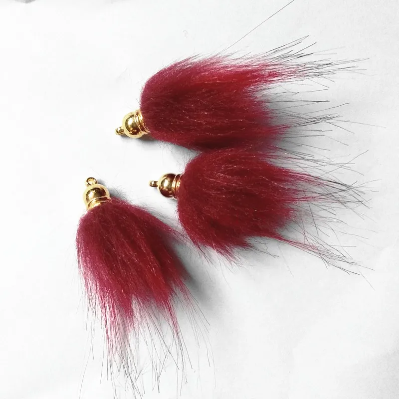 Новинка 2019 двойной цвет помпоны из искусственного меха енота тканевая подвеска с