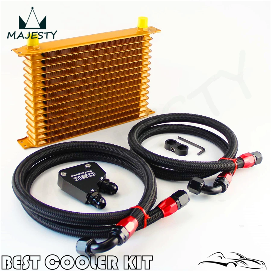 15-рядный комплект масляного охладителя двигателя + сэндвич-пластина для