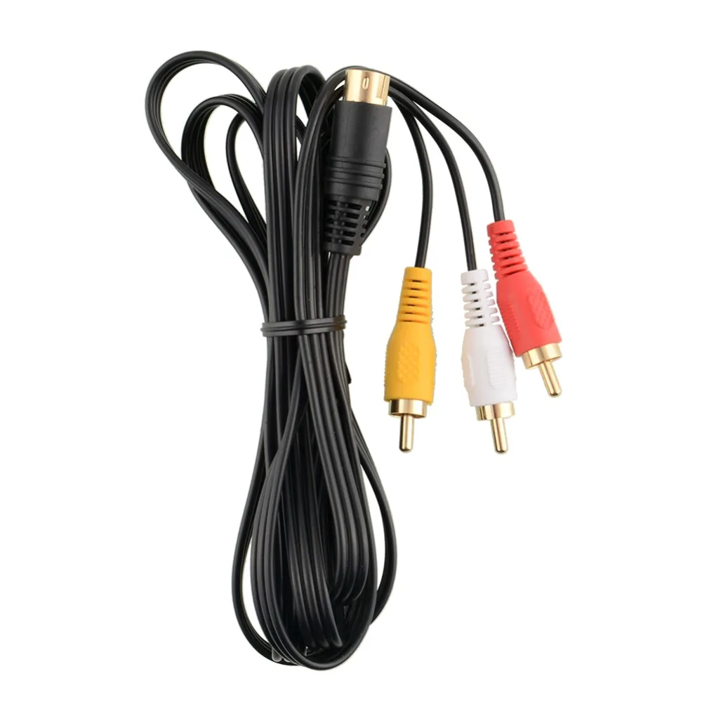 Позолоченный Аудио видео композитный AV RCA кабель для Sega Saturn Retro bit 10 pin|cable for|cable
