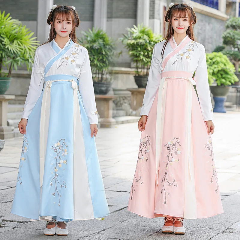 Женский Повседневный костюм Hanfu для взрослых китайских элементов в китайском