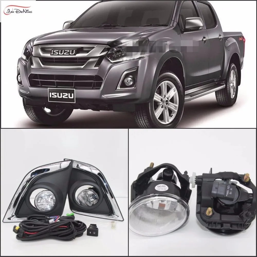 

JanDeNing Противотуманные фары автомобиля для ISUZU D-MAX CCV-SROSS HI-LANDER 4DR/2DR 2016 прозрачная галогеновая лампа передние противотуманные фары бампера