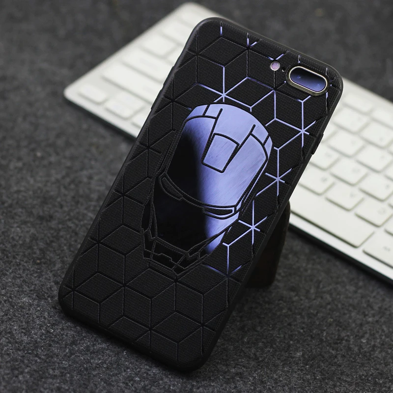 Luoyy fenjj блестящий чехол Мстители для iPhone 6 6s Plus задняя крышка Мягкий ТПУ телефона