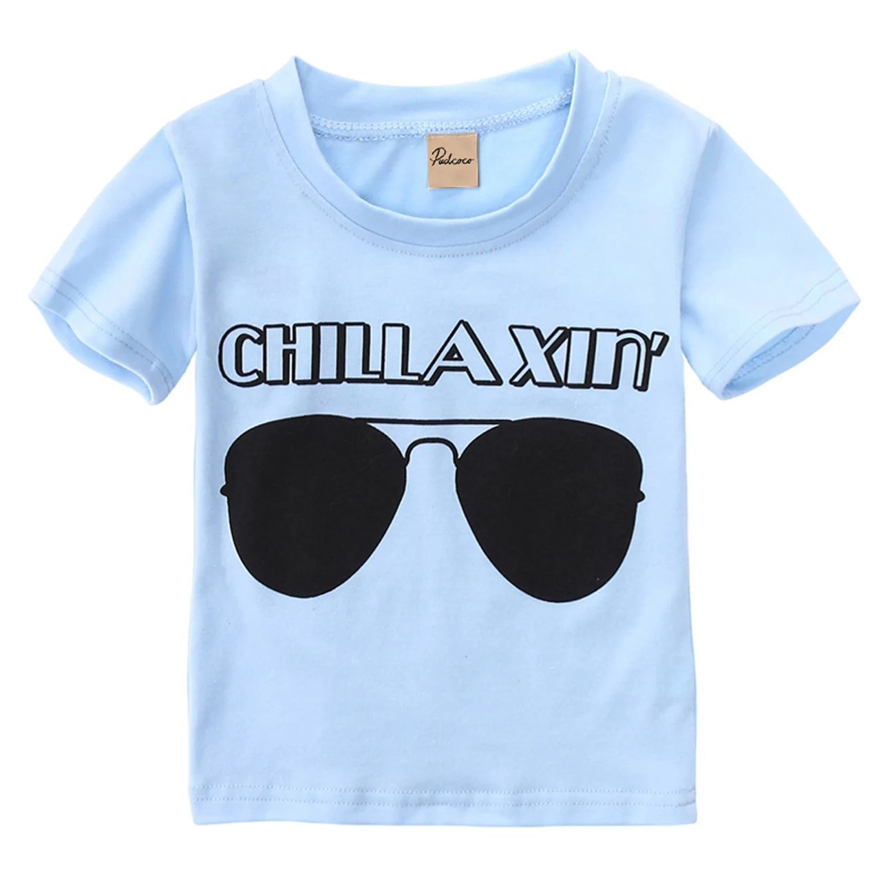 Летняя одежда для маленьких мальчиков 2 предмета солнцезащитные очки топы с