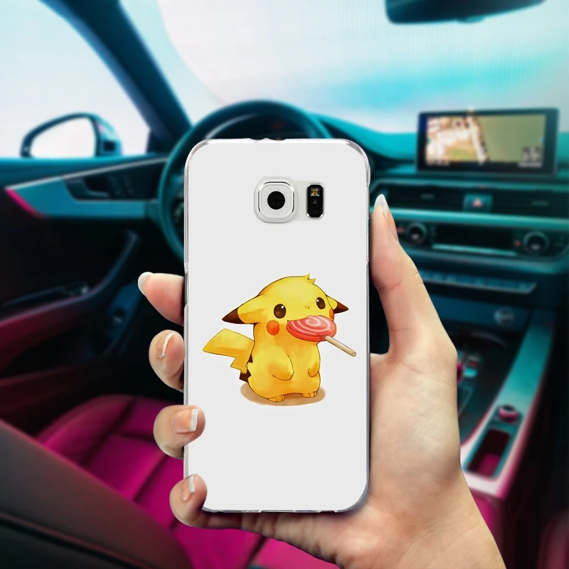 Кремния чехлы Телефон для samsung Galaxy Note 2 3 4 5 8 S3 S4 S5 мини S6 S7 S8 s9 Edge Plus листьев Pokemons