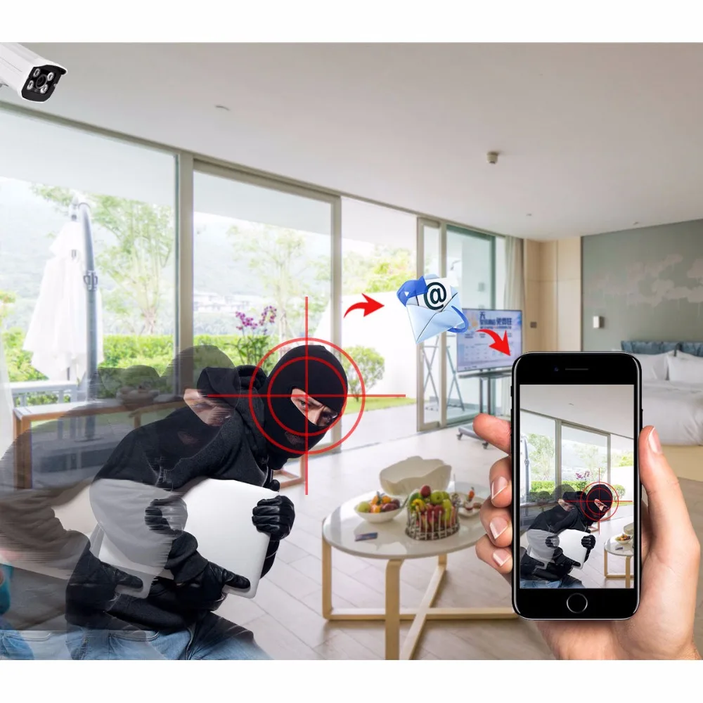 AZISHN HD 3.0MP 1080P 2.0MP ip камера видеонаблюдения с поддержкой Wi Камера открытый