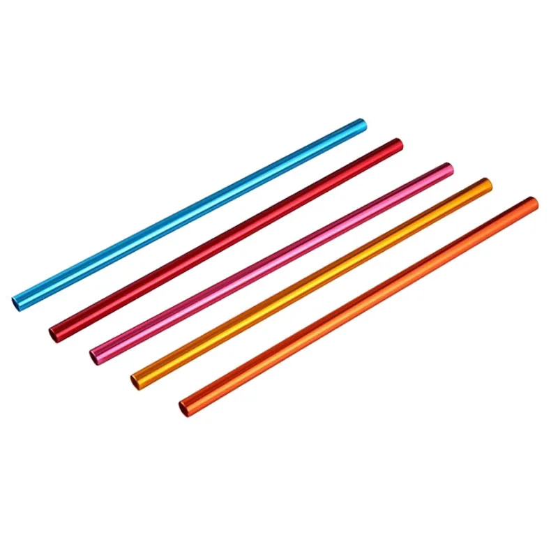 

1pc Metal Straws Colorful Aluminum Drinking Straws Food Grade Juicy Straws Mixed Colors Party Straws