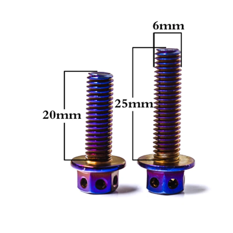 JQTUNING-M6x20 M6x25 Neo мотоциклетный дисковый тормоз Ti Bolt плоскогубцы титановые болты