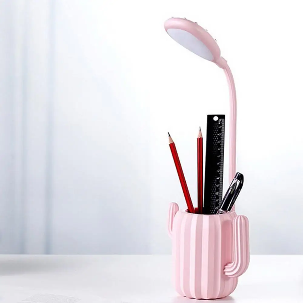 Кактус ручка держатель Настольная лампа LED настольная защита глаз зарядка для