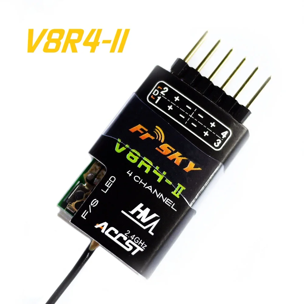 FrSky V8R4 II телеметрический приемник 2 4 ГГц 4CH ACCST SYSTEM|Детали и аксессуары| |