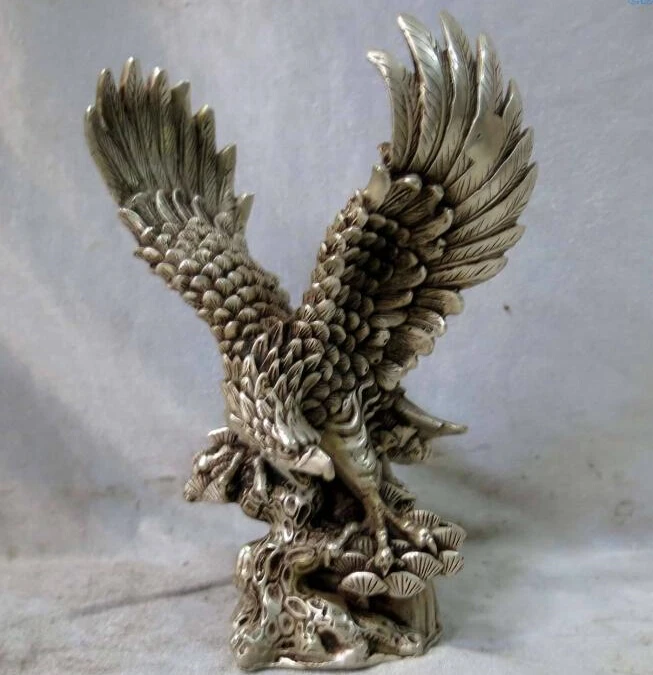 8 &quotКитайский серебряный отлично вырезанный счастливый парящий на большие