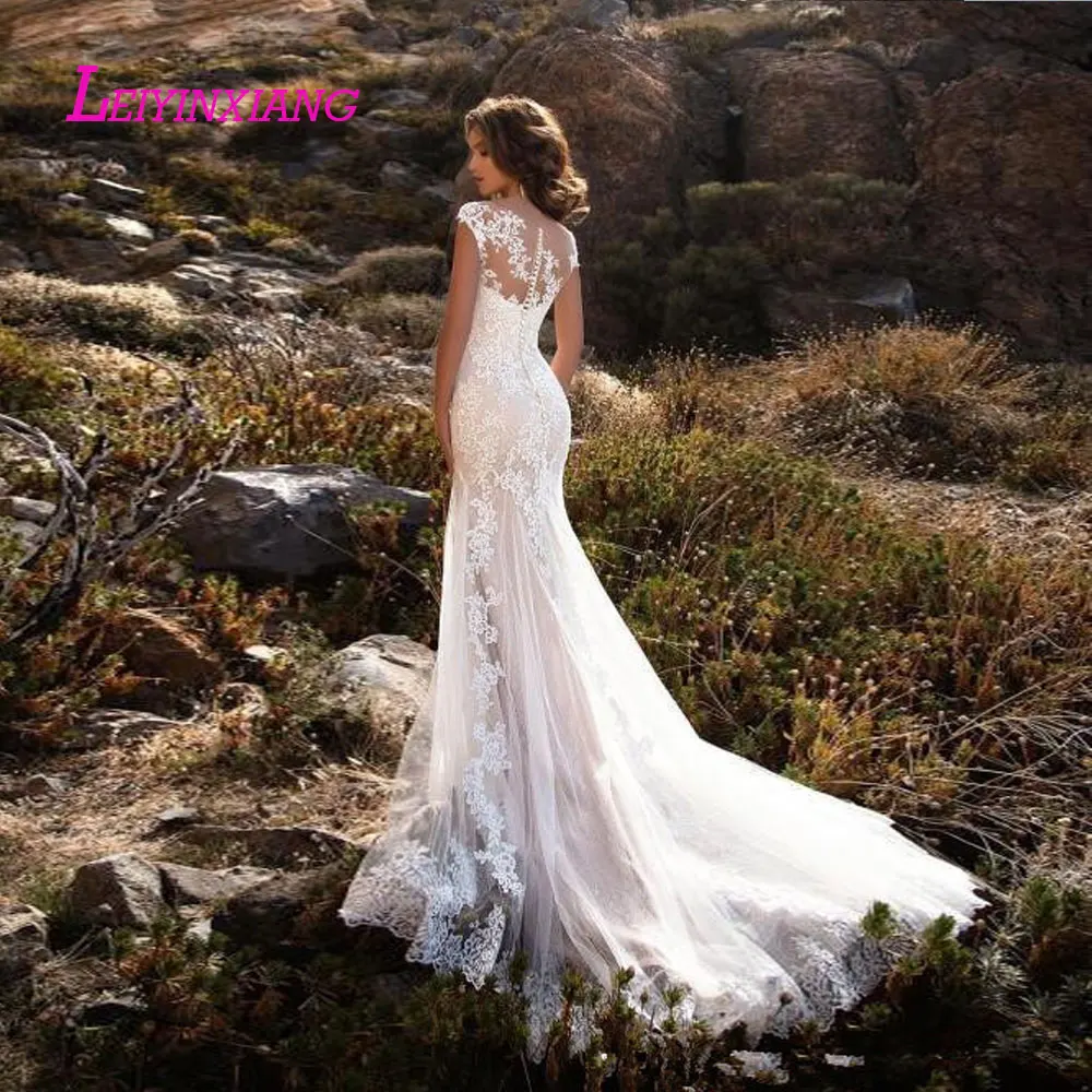 LEIYINXIANG 2019 свадебное платье сексуальное русалка Vestido De Noiva с открытой спиной