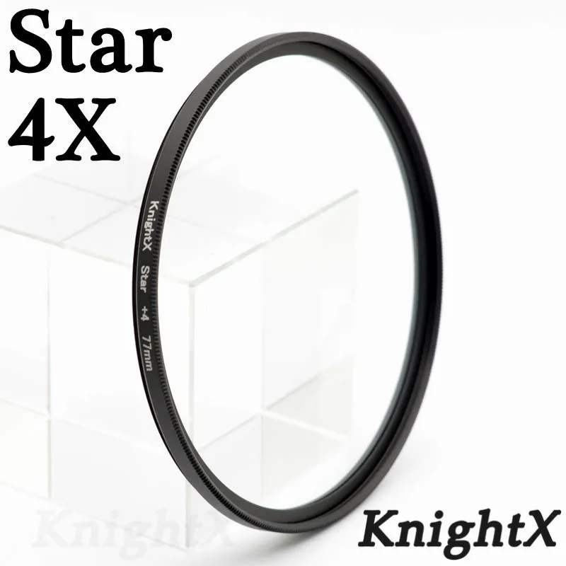 Звезда KnightX фильтр 52 мм 58 мм 67 мм 4 6 8 Point Line для цифровой зеркальной камеры Canon Nikon d3200 d5200 1200d 600d 100d t5i d5500750d t5 a57 объектива цифровой зеркальной камеры - Цвет: 4 Point