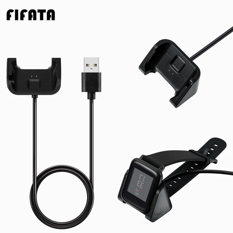 USB-кабель FIFATA для зарядки Xiaomi Huami Amazfit Bip A1608 сменная зарядная док-станция 1 м |