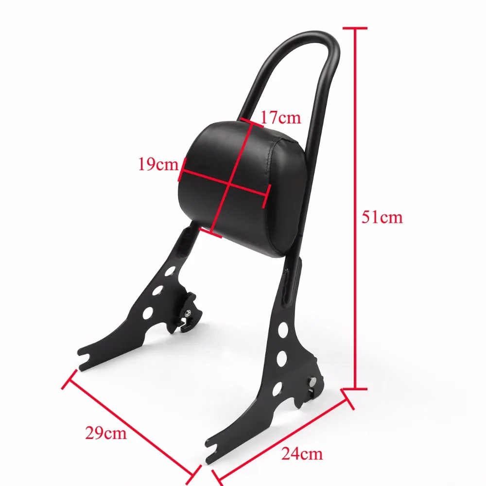Motorcycle Passenger Backrest Pad Sissy Bar Cushion For Harley Davidson Sportster XL 883 1200 XL883C XL883R XL1200C XLH883 |