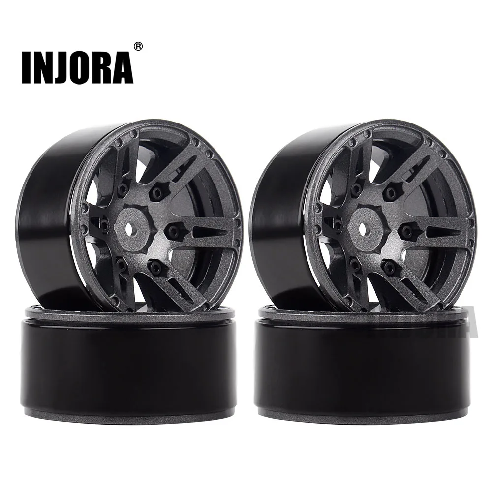 Металлический обод колеса 4 шт. 1 9 дюйма BEADLOCK для 1/10 RC Rock Crawler Axial SCX10 90046 AXI03007 TAMIYA CC01