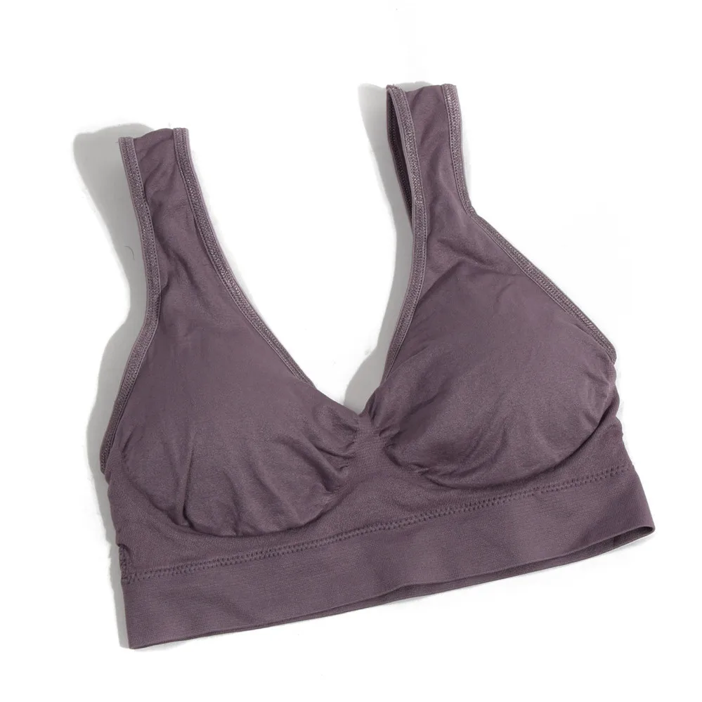 New Women Fashion Solid Color Bra Push Up Padded Shockproof Fitness Vest Tank Breathable Slim Underwear Fixed Ladies Clothes | Женская