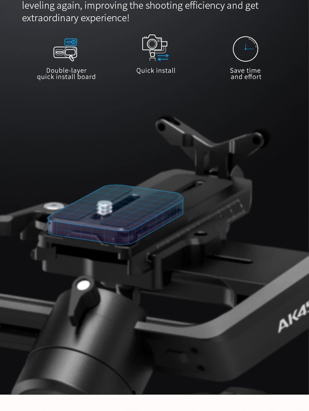 FeiyuTech 3-Axis AK4500 ручной шарнирный стабилизатор для камеры GoPro для цифровой зеркальной камеры Камера Sony, Panasonic Canon Камера шарнирный стабилизатор для камеры