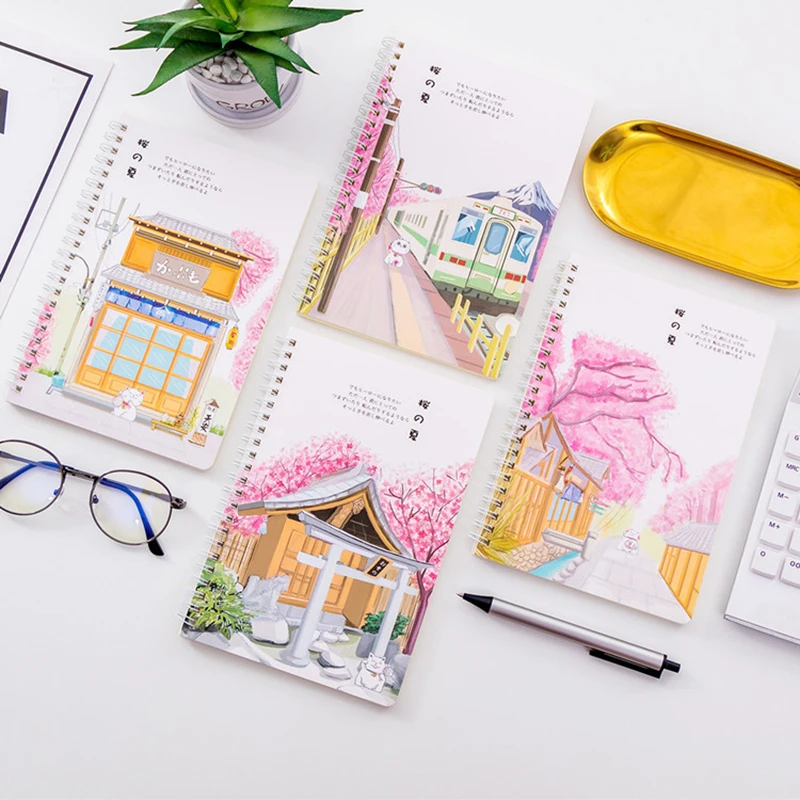 Блокнот А5 в рулоне милый блокнот 120 листов для записей дневник набросков и