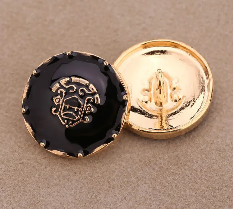 POVUOP 20 мм 10 шт./лот точечный Черный Масляный костюм металлическая кнопка модное