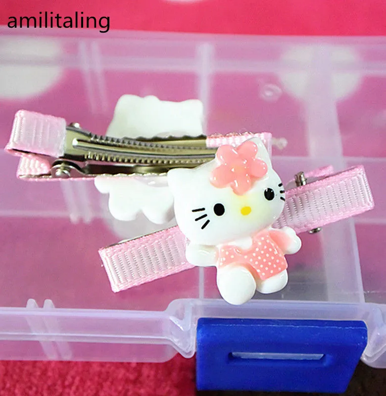 10 шт. в комплекте новый держатель для волос с чехлом коробкой Hello kitty девочек yey