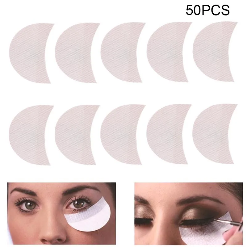 50pcs 50/100 шт щиты для теней под глазные патчи одноразовые тени для век защитное средство для макияжа наклейки подушечки для макияжа глаз - Цвет: 50pcs