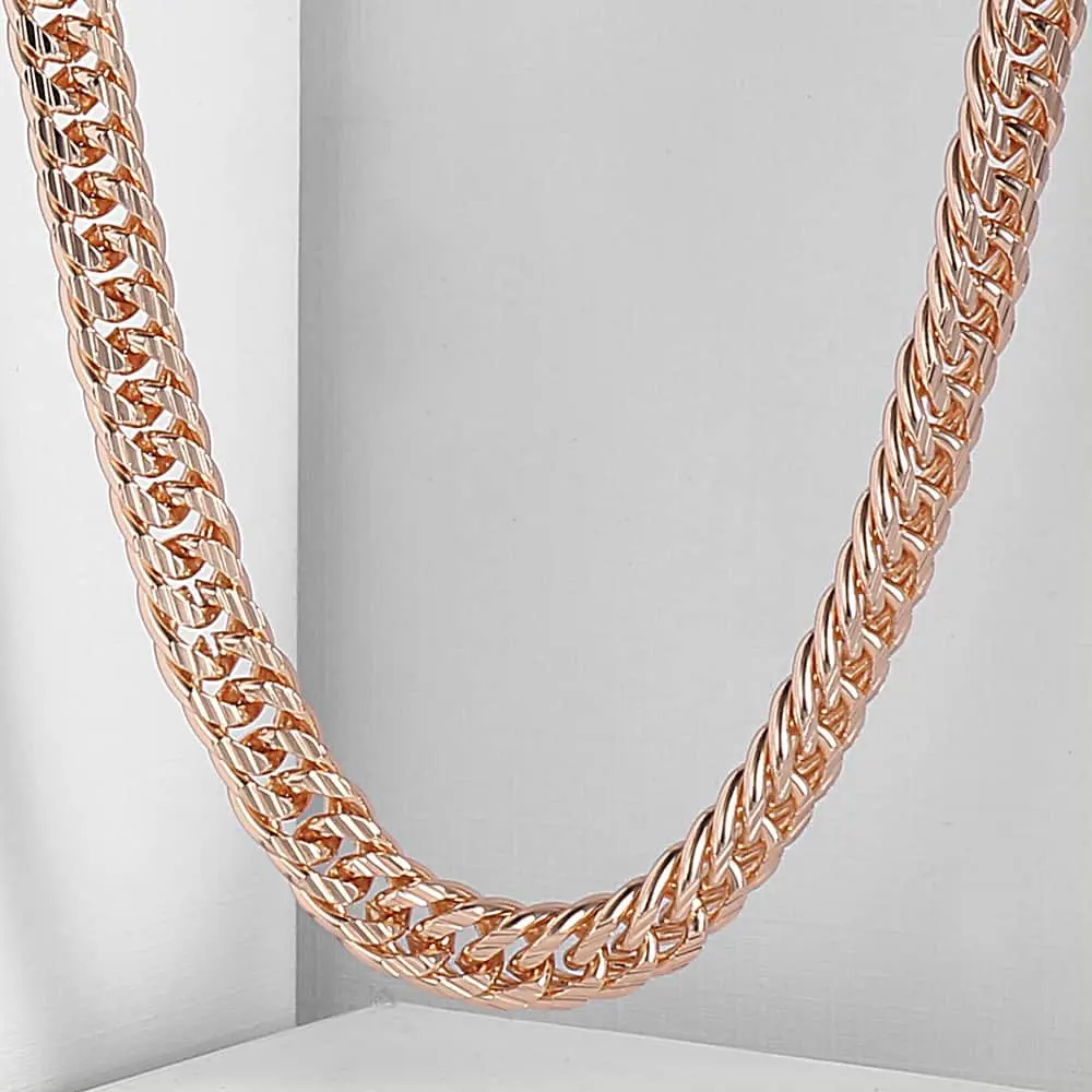 7 мм Женская Мужская цепь унисекс блестящая огранка двойная Снаряженная