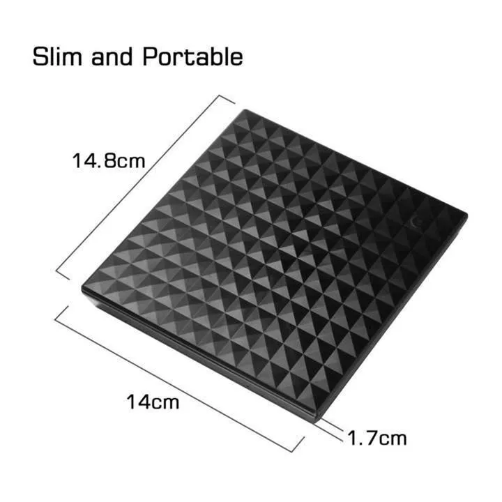 USB3.0 DVD-ROM burner embossed 3D diamond pattern external DVD player optical drive portable dvd for windows laptop | Компьютеры и
