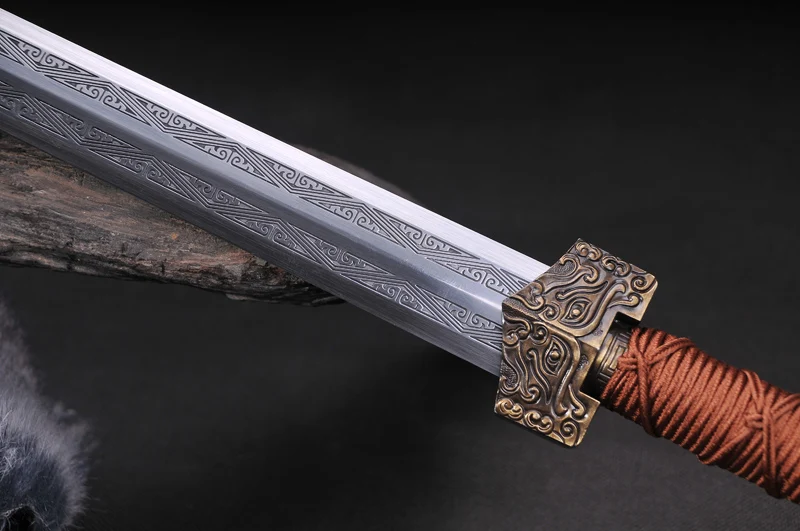 Китайская династия Хань 1060 Высокоуглеродистая сталь полностью ручная работа в