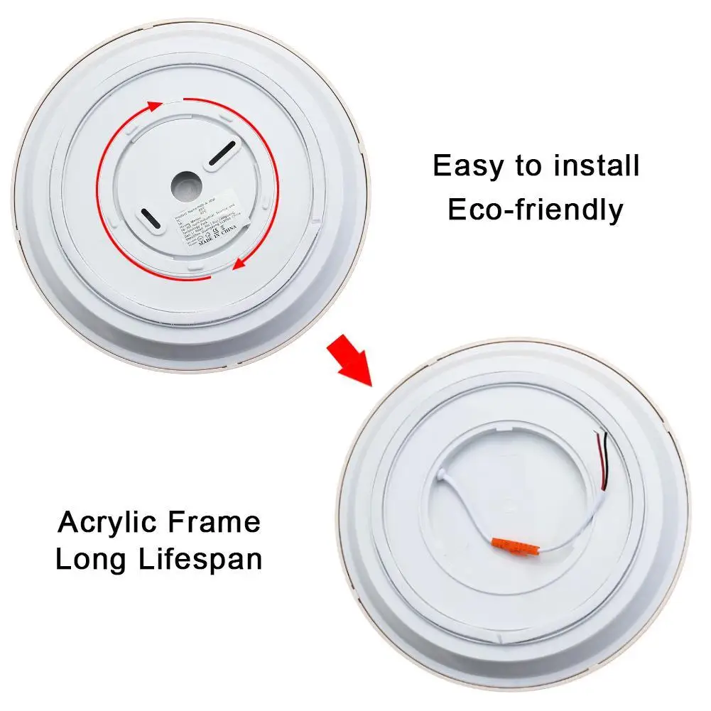 Современные светодиодные потолочные лампы диаметром 270 мм алюминий + акрил