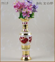 europe painted rose metal flowers vases for centerpieces for weddings table top vase home decoration vase floor vases hp077