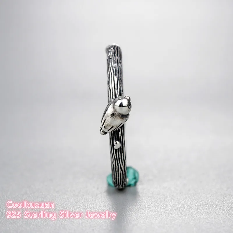 Новая весна оригинальный 100% 925 пробы Серебряная весенняя птица кольцо