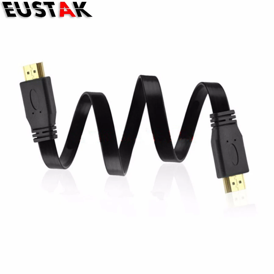 3FT 0 3 M 5 1 3M 5M 10M позолоченный штекер Мужской HDMI кабель 4 Версия плоская линия