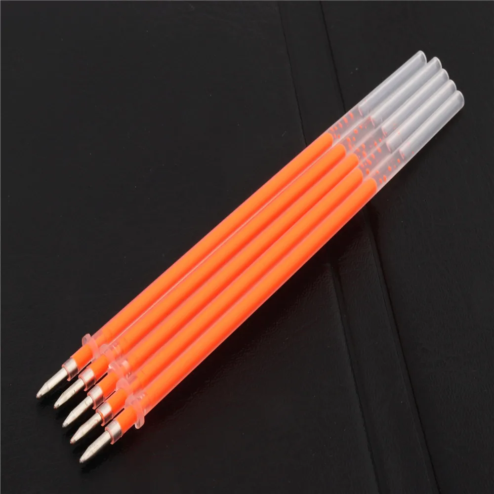 5pcs Orange Высококачественная флуоресцентная цветная чернильная заправка 0,7 мм гелевая перьевая ручка школьные офисные принадлежности чернильный картридж - Цвет: 5pcs Orange
