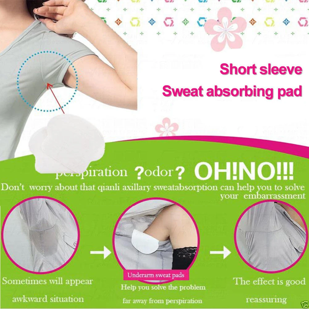 50Pcs Women Men Underarm Dress Clothing Anti Perspiration Sweat Absorbing Pad Deodorant Shield Armpit Care