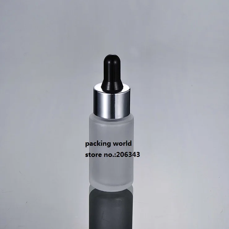 20 мл матовая стеклянная бутылка с алюминиевым ошейником капельница для