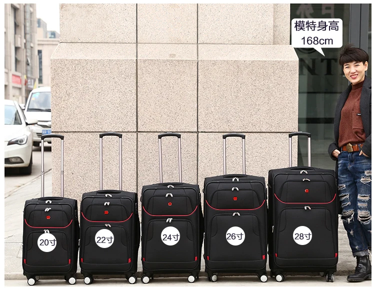 Деловая 20/24 дюймовая Высококачественная многофункциональная дорожная сумка, Мужская ручная тележка, чемодан на колесиках, Большой Вместительный багаж на колесиках
