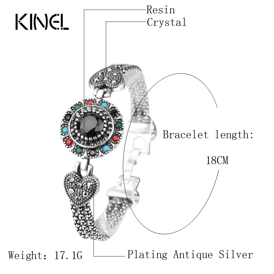 Kinel винтажные черные браслеты для женщин Тибетский этнический стиль тибетское