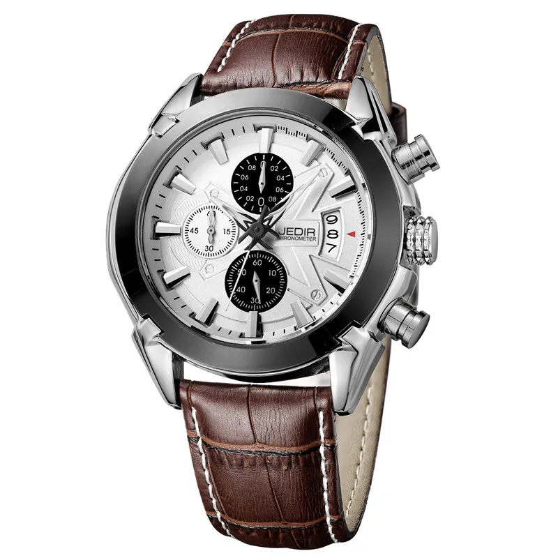 Фото Fashionable Luxury Mens Watches Japan Movt 3 Real Dials Leather Quartz Watch Male Wrist Original Top Brand JEDIR Clocks Наручные часы Fashionable Luxury Mens Watches Japan Movt 3 Real Dials Leather Quartz Watch Male Wrist Original Top Brand JEDIR Clocks Наручные часы