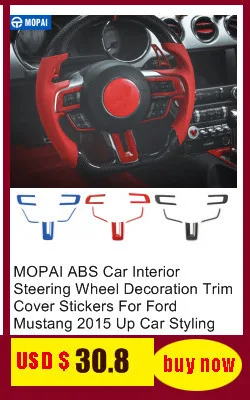 MOPAI интерьерные молдинги для Ford Mustang, автомобильная дверная ручка, декоративная крышка, наклейки для Ford Mustang+ автомобильные аксессуары