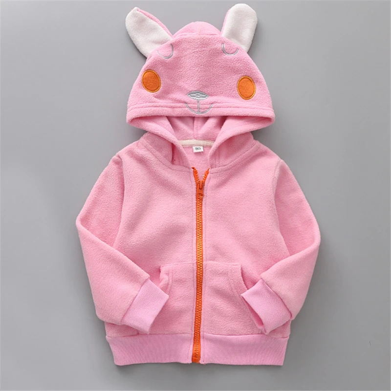 Baby Boys Girls Sweatshirt Cartoon Hoodie clothing Velvet Children Coat Panda duck rabbit dinosaur Animal Kids Jacket | Детская одежда