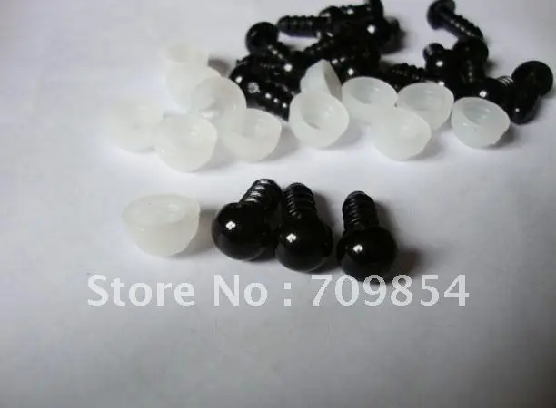 free shipping!!! Bulk 500pcs/lot 8mm full black toy eyes with spacer accessories | Игрушки и хобби
