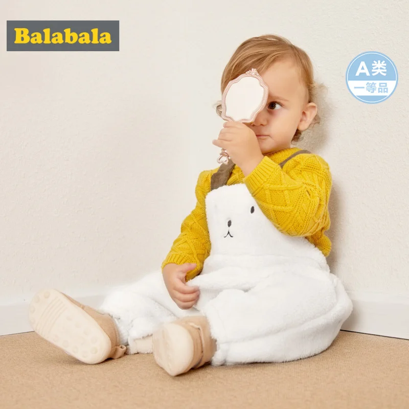 Balabala/комбинезон для маленьких мальчиков и девочек с изображением кролика из