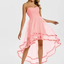 Розовое Шифоновое Вечернее Платье ROSEGAL летние женские платья без