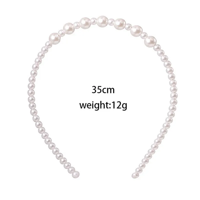 PINKSEE Simple Design Imitation Pearls Hairbands Bridal Wedding Party Headdress Elegant Hair Hoop | Украшения и аксессуары