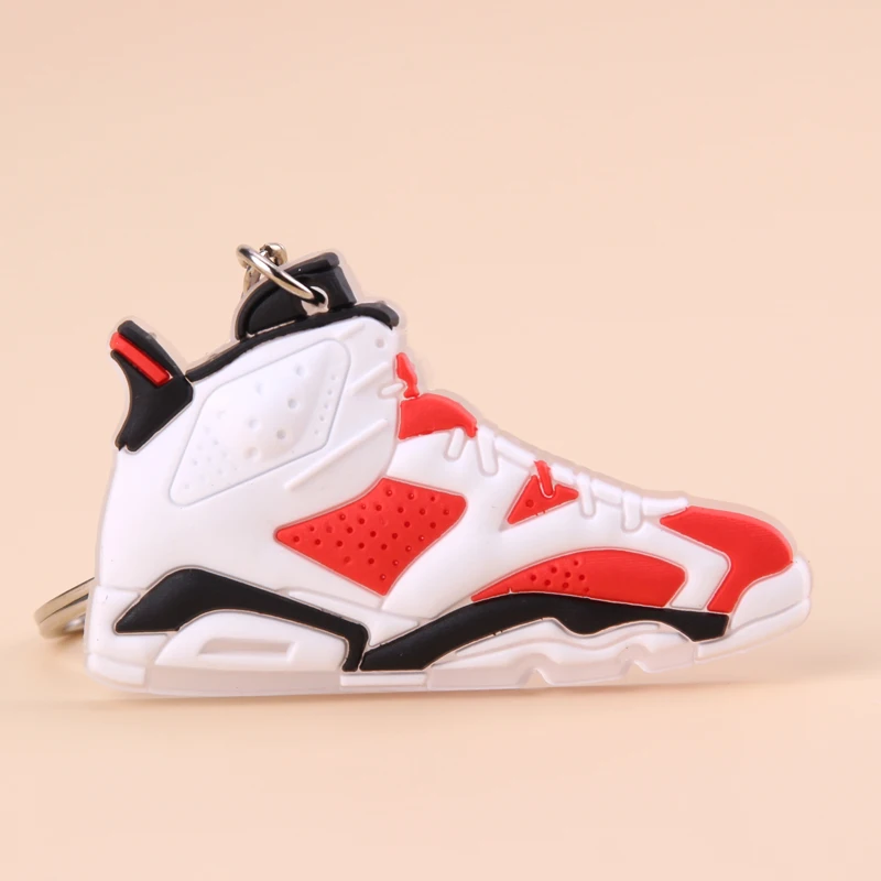 Мини Jordan 6 брелок обуви Для мужчин Wome/Дети C логотипом отличный подарок для баскетбола брелок-кроссовок для ключей ключ держатель Porte Clef