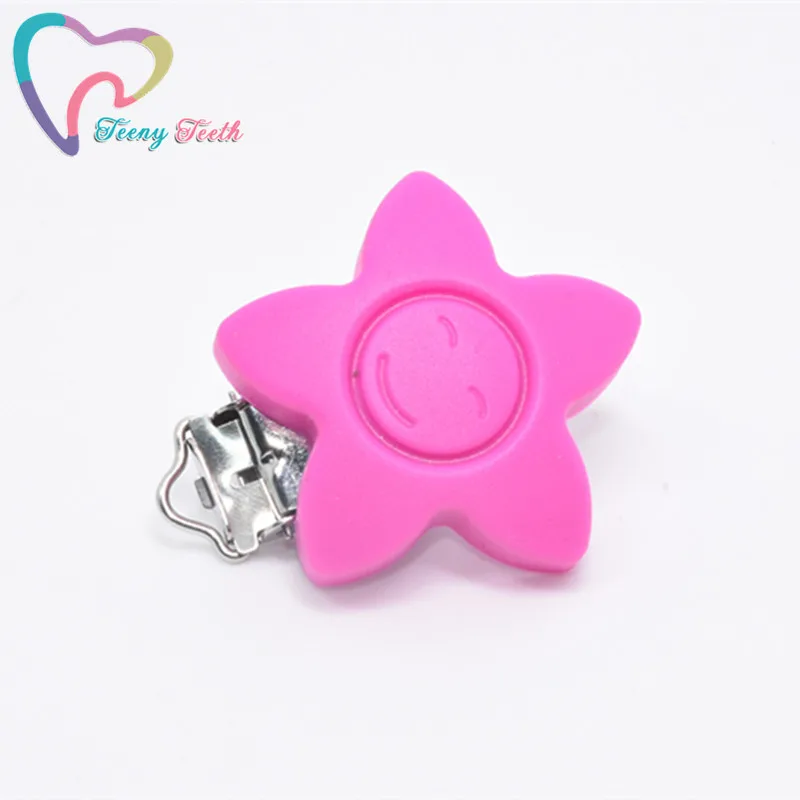 20 шт. силиконовые зажимы для соски пустышки со звездами|clip for pacifier holders|clip diyaccessories