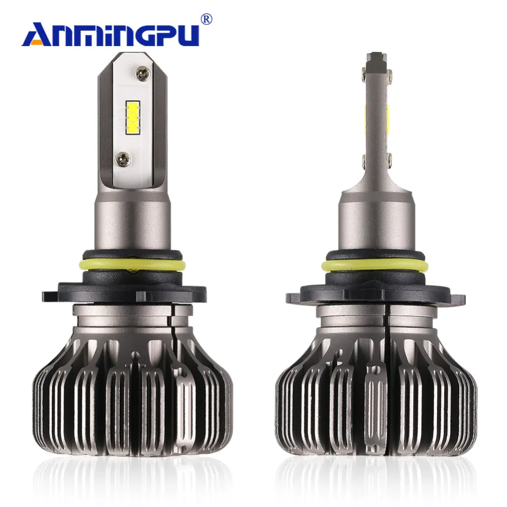 ANMINGPU 2x безвентиляторный светодиод 9005/HB3 9006/HB4 лампы для фар H7 LED H4 Canbus 8000LM CSP H8 H9 H11